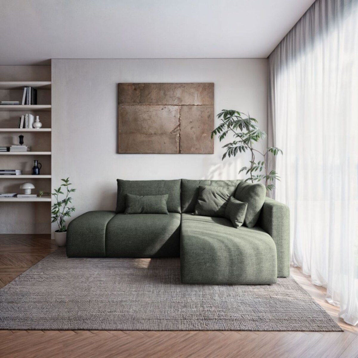 Lumine Sofa narożna - zielona