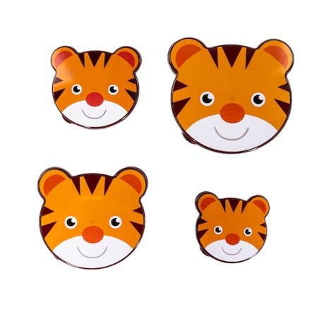 Zestaw pudełek z motywem zwierząt, 4 sztuki w różnych rozmiarach