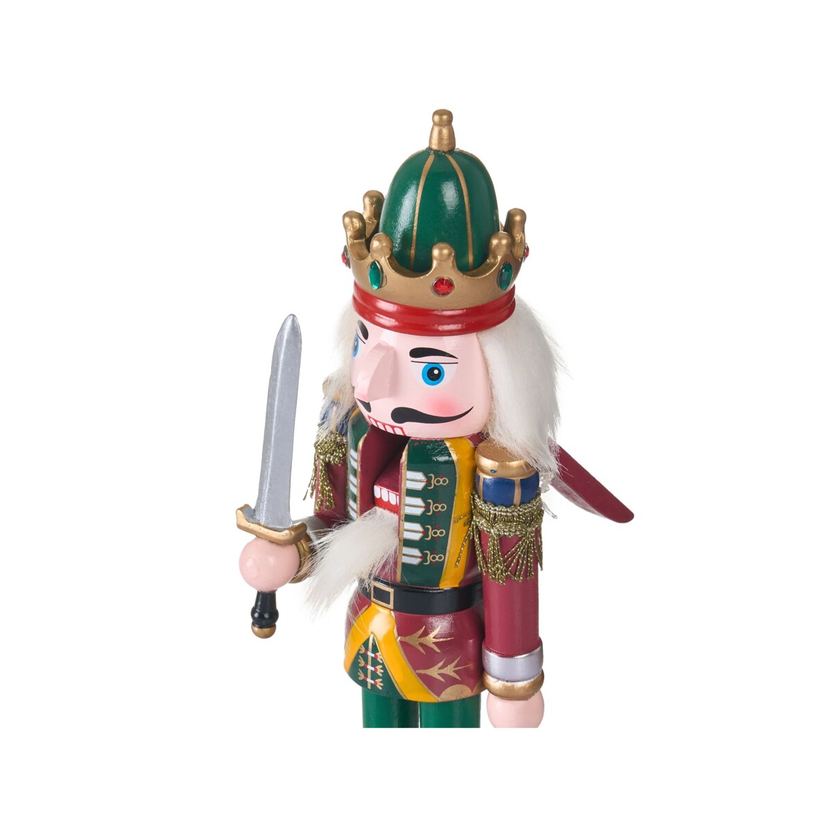 Zestaw 3 figurek dekoracyjnych LJUSNAN Dziadek do orzechów 30 cm Ciemnozielony