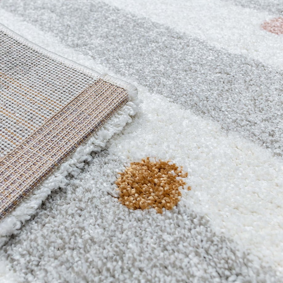 Dywan Stripes and Dots beige 120x170cm, 120x170x1cm