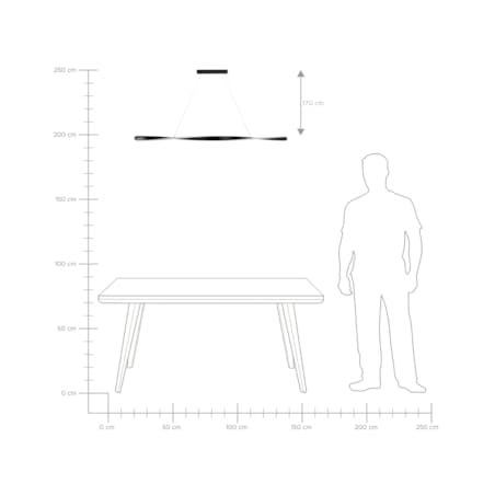 Lampa wisząca LED metalowa czarna MAHOI
