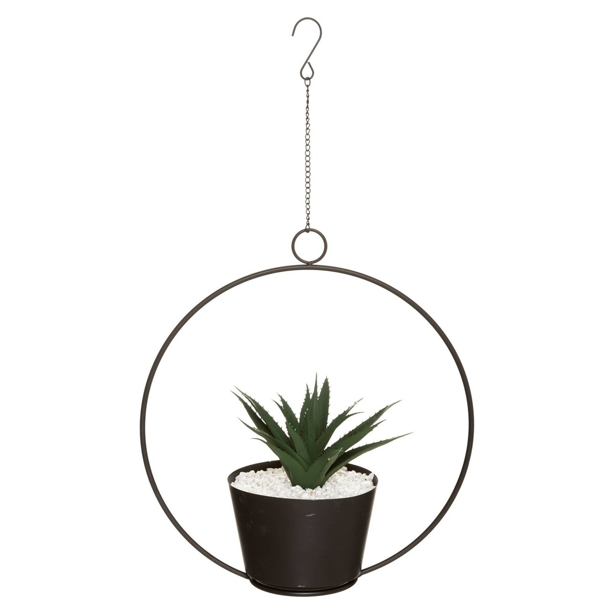 Sztuczne kwiaty na ścianę FEEL, wisząca dekoracja w obręczy