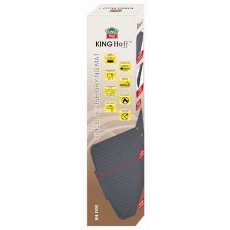 Mata do suszenia naczyń silikonowa 46x40cm szara KINGHOFF