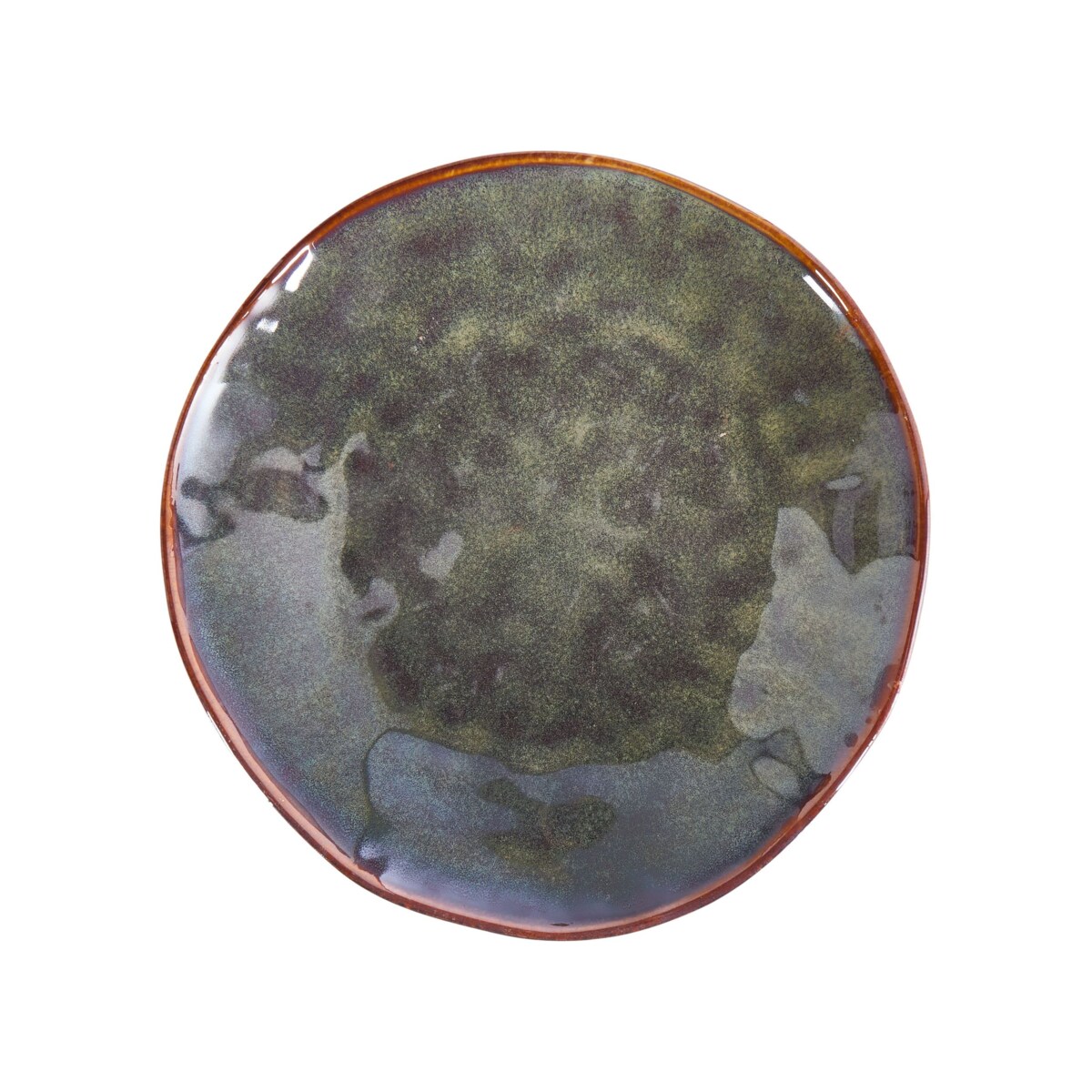 Zestaw 4 małych talerzy THYME Kamionka Ciemnozielony