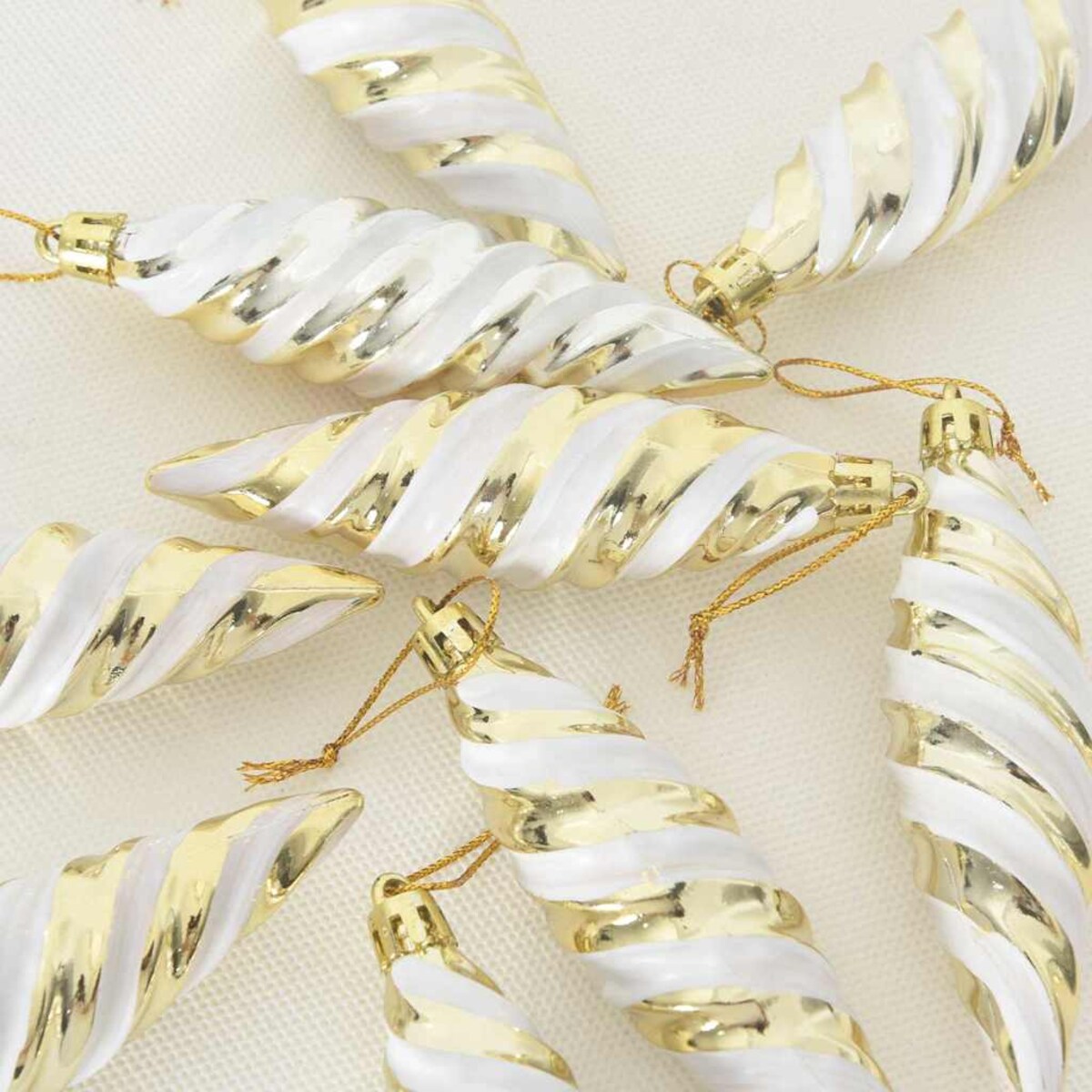 vidaXL Świąteczna kula w spiralnym kształcie 40 pcs złoty