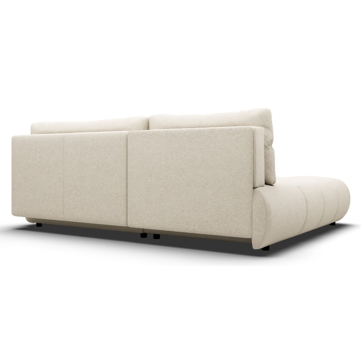 Pikowany Narożnik MILA rozkładany bez boczków lewy śmietankowy