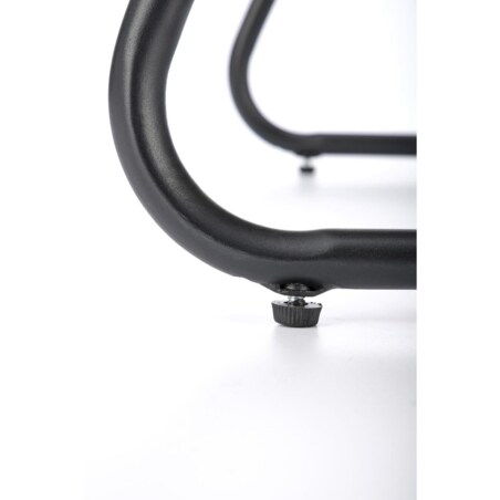 FOTEL RATTANOWY Vasari czarna poduszka NA PŁOZACH stalowych