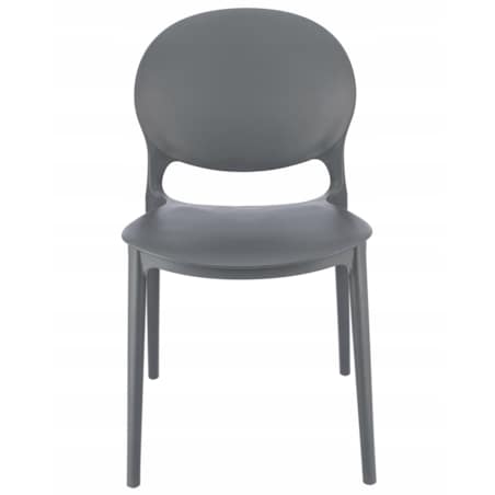 Krzesło ogrodowe plastikowe JUSTIN szare