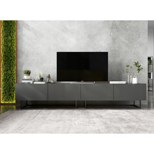 Szafka RTV Komoda Loft Industrialna Grafit Mat 240 cm