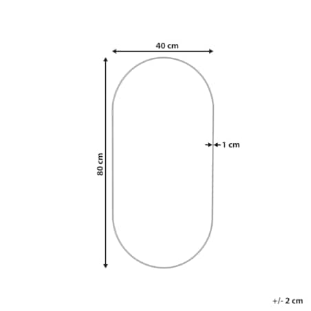 Lustro ścienne ALFORTVILLE 40 cm 80 cm Srebrny