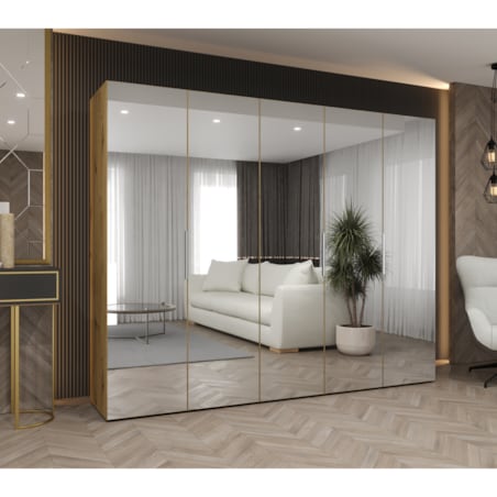 Szafa uchylna otwierana MARBELLA 3 250 wys. 202 cm Artisan + u. Czarny