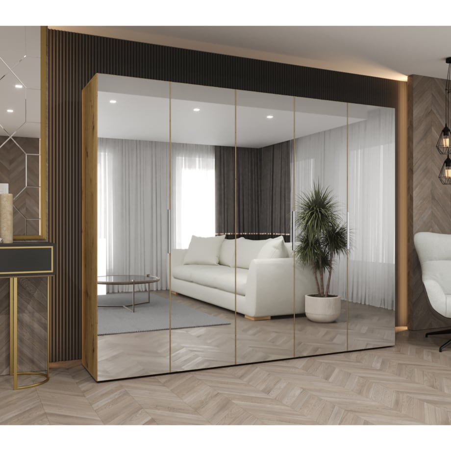 Szafa uchylna otwierana MARBELLA 3 250 wys. 202 cm Artisan + u. Czarny