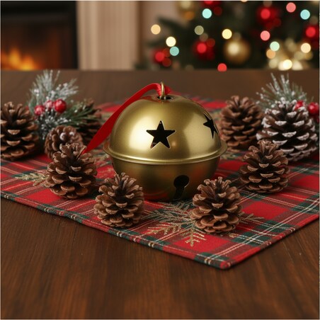 Dzwoneczki Metalowe Na Choinkę Drzwi 9 Cm Dzwoniące Na Boże Narodzenie Dekoracja 9 Cm