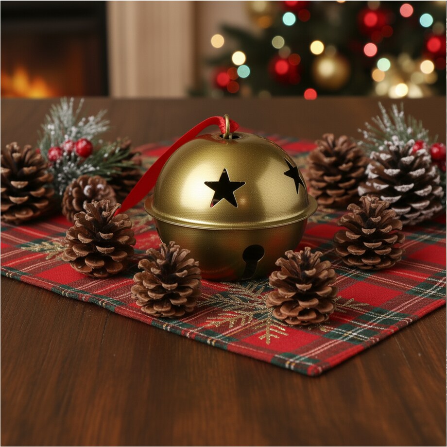 Dzwoneczki Metalowe Na Choinkę Drzwi 9 Cm Dzwoniące Na Boże Narodzenie Dekoracja 9 Cm