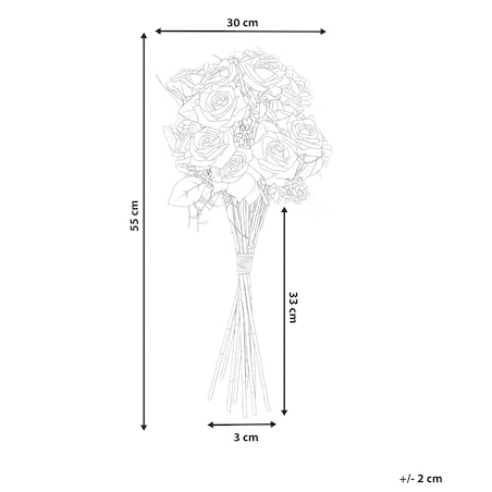 Bukiet sztucznych kwiatów LAPAS 55 cm Biały