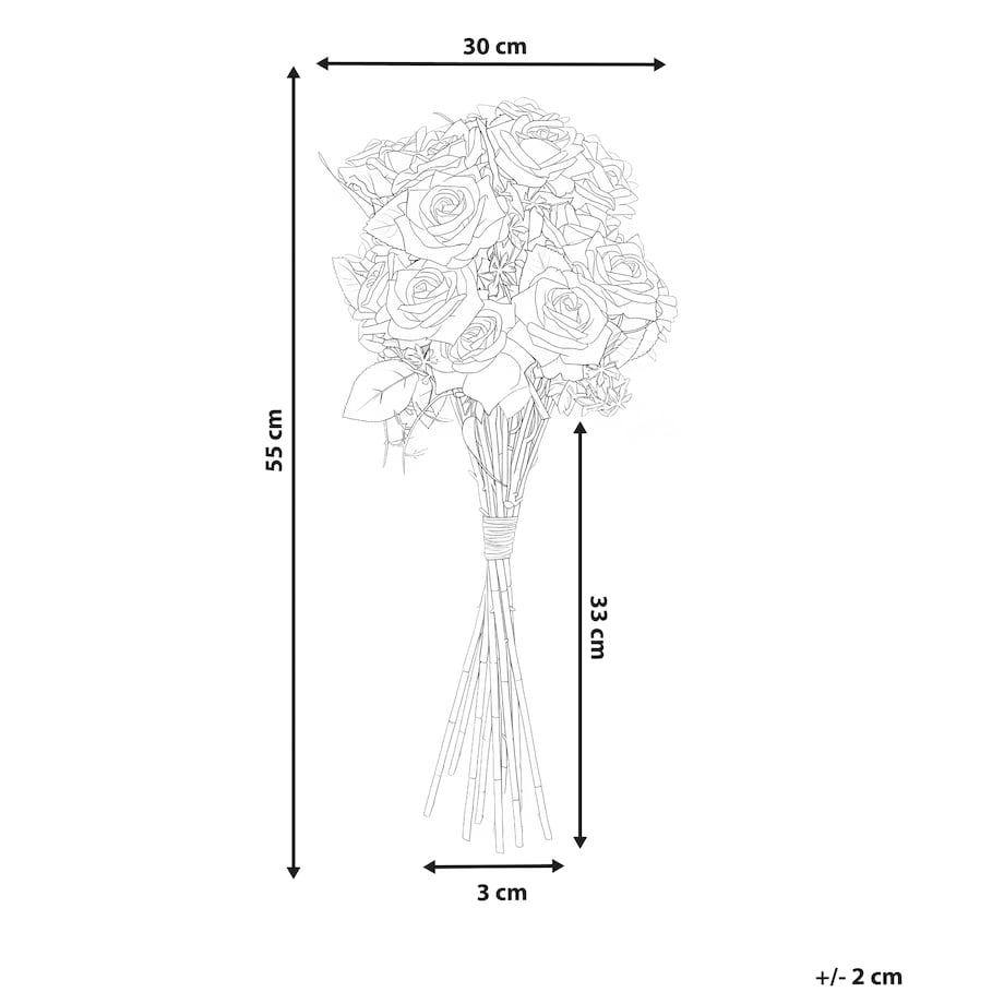 Bukiet sztucznych kwiatów LAPAS 55 cm Biały