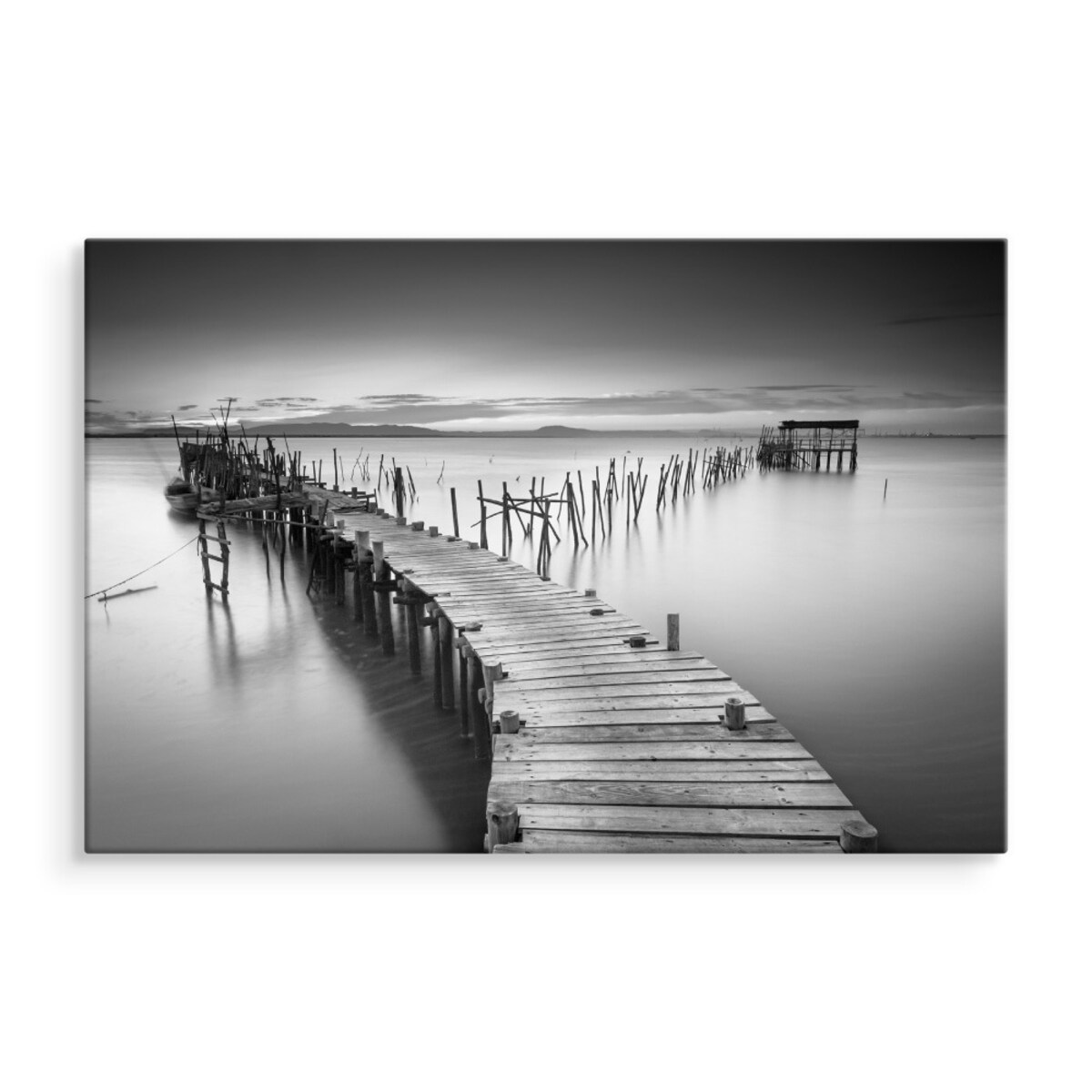 Obraz Na Płótnie Czarno-Biały Krajobraz 120x80cm