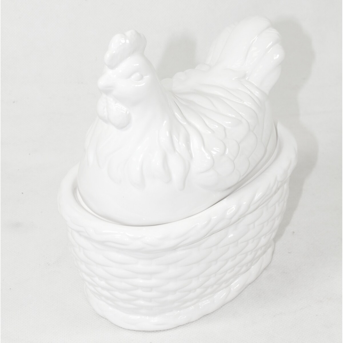 Dekoracja - figurka KOKOSZKA 19x17x11,5 cm biała