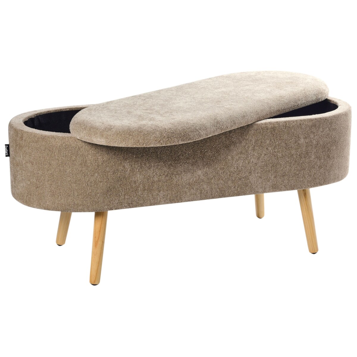 Ława OKLAHOMA Jasnobrązowy Tkanina szenilowa