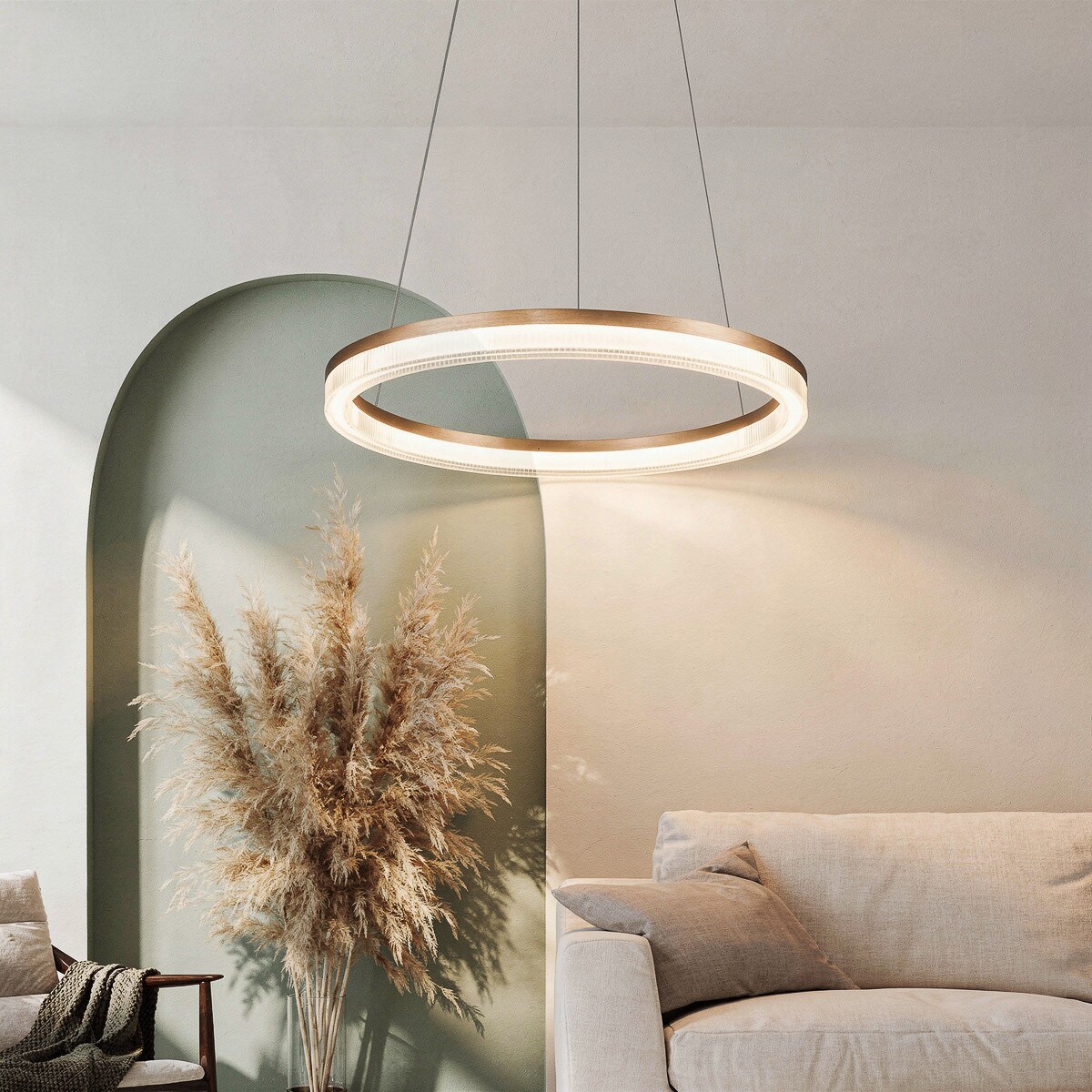 Lampa sufitowa wisząca Light Prestige Midway złoty LED CCT 3000, 4000, 6000 (regulowana) 1 szt.