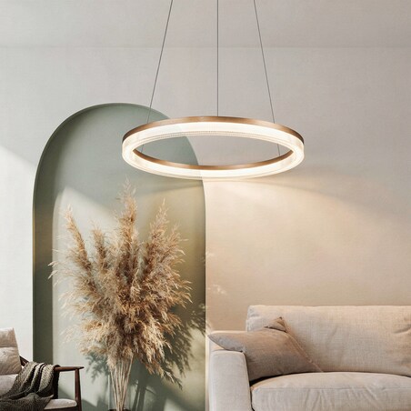 Lampa sufitowa wisząca Light Prestige Midway złoty LED CCT 3000, 4000, 6000 (regulowana) 1 szt.