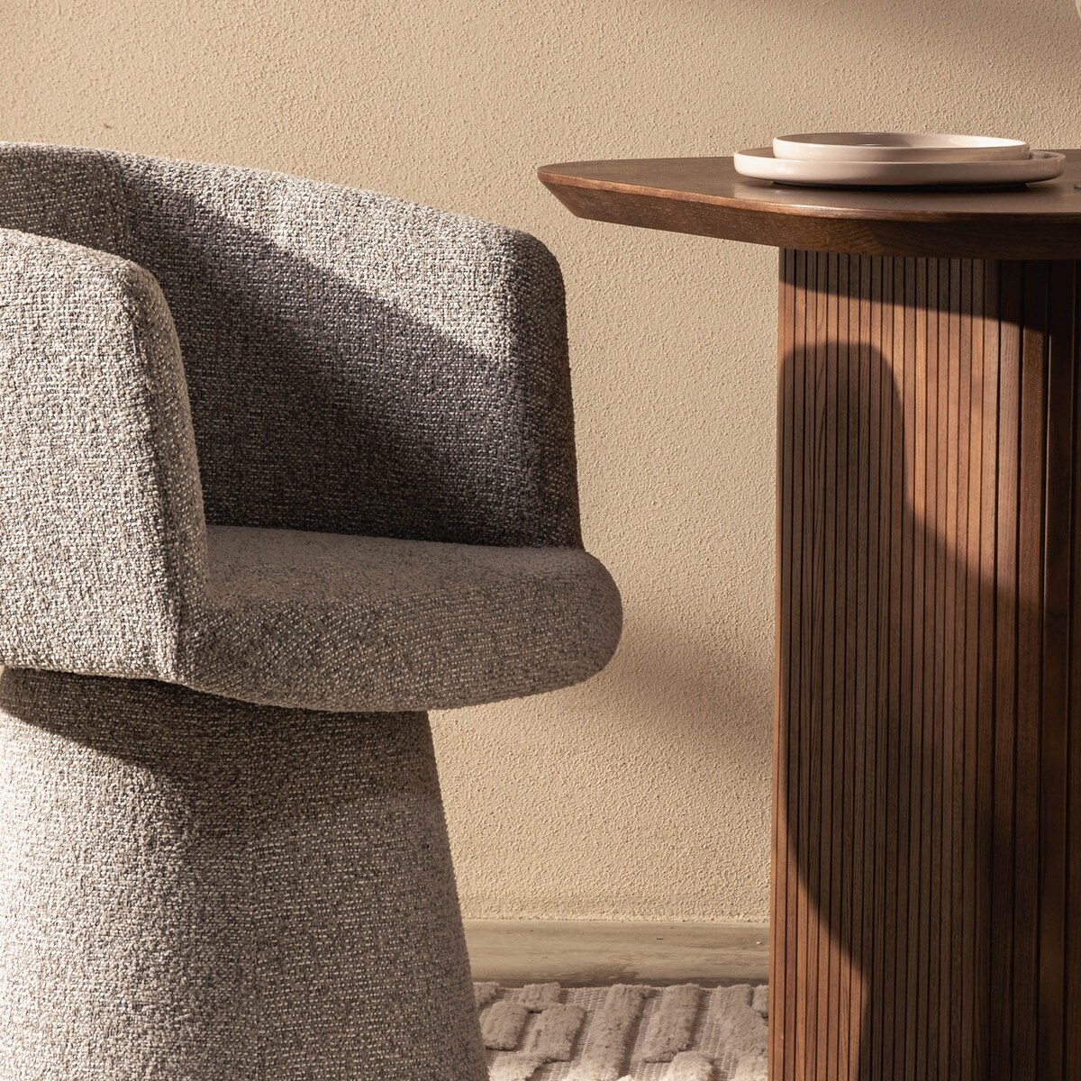 Krzesło obrotowe szarobeżowe melanż Nalf