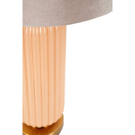 Lampa stołowa Perly - C, kolor perłowy i złoty, szkło i żelazo, 35,5 x 35,5 x 64 cm, 1 x E27, styl glamour, do salonu i sypialni, Mauro Ferretti