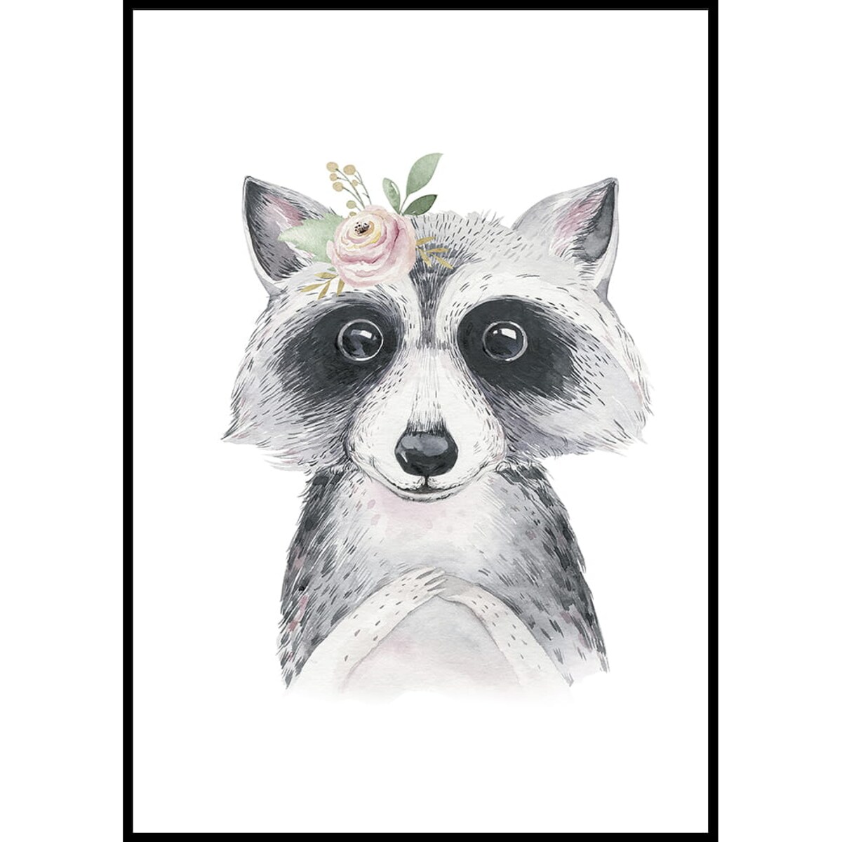 plakat szop z kwiatkiem 50x70 cm