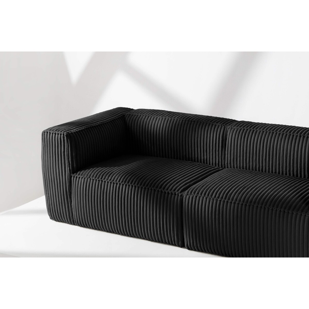 KONSIMO FEROX Duża sofa 3 osobowa, czarny