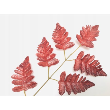 LIŚĆ ŁODYGA PAPROCI liście sztuczne do stroika bukietu kompozycji BRĄZ