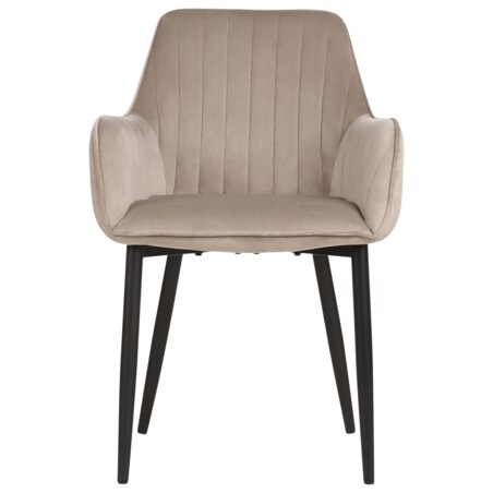 Krzesło do jadalni Zestaw 2 Welur Beżowoszary WELLSTON