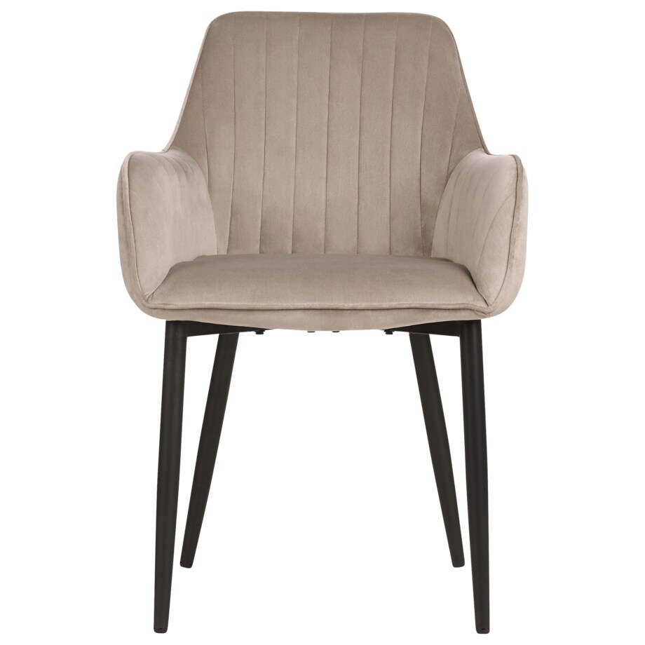 Krzesło do jadalni Zestaw 2 Welur Beżowoszary WELLSTON