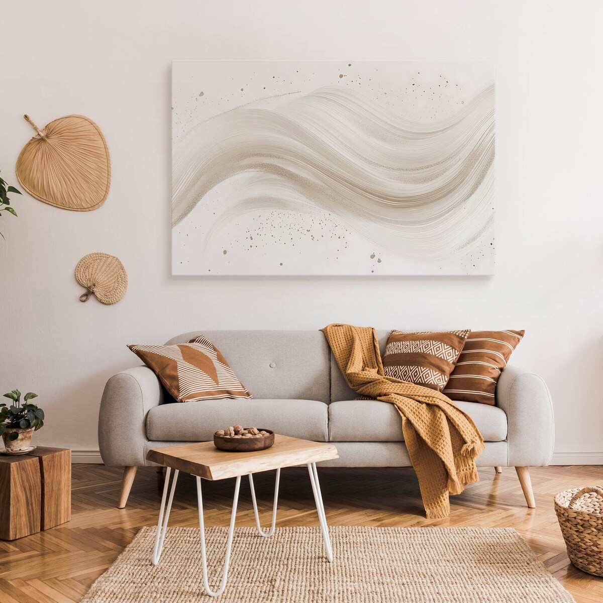 Obraz Canvas Do Sypialni Abstrakcja Fala Mural Styl Nowoczesny 120x80cm