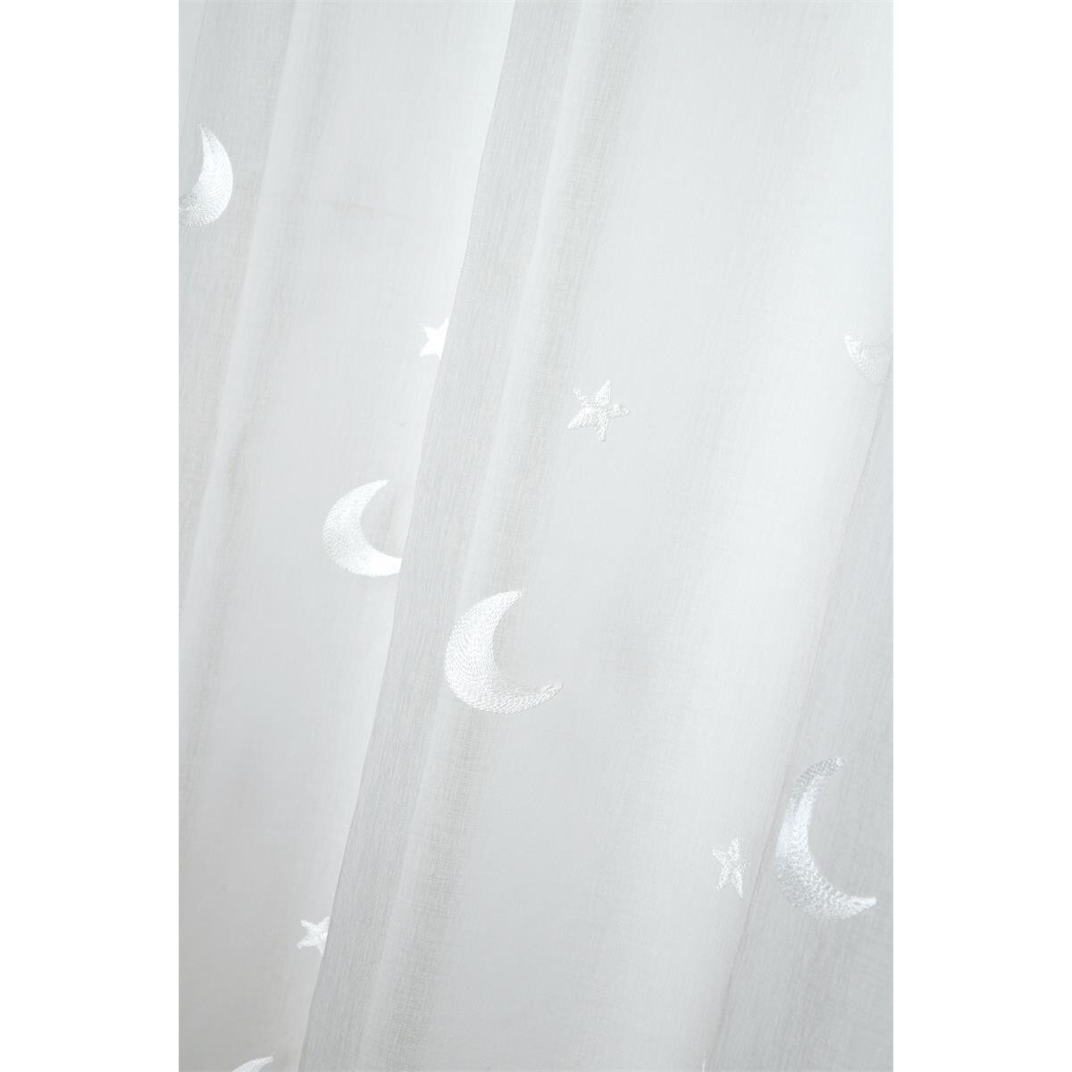 Zasłona firanka okienna 140x260 cm LUNAE biała
