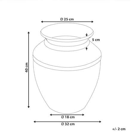 Wazon dekoracyjny PUCHONG Ceramika 40 cm Miedziany