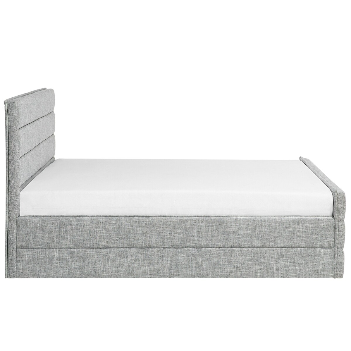 Łóżko tapicerowane 160 x 200 cm szare VALBONNE