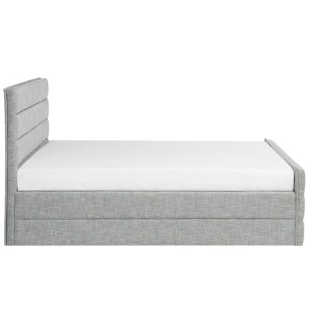 Łóżko tapicerowane 160 x 200 cm szare VALBONNE