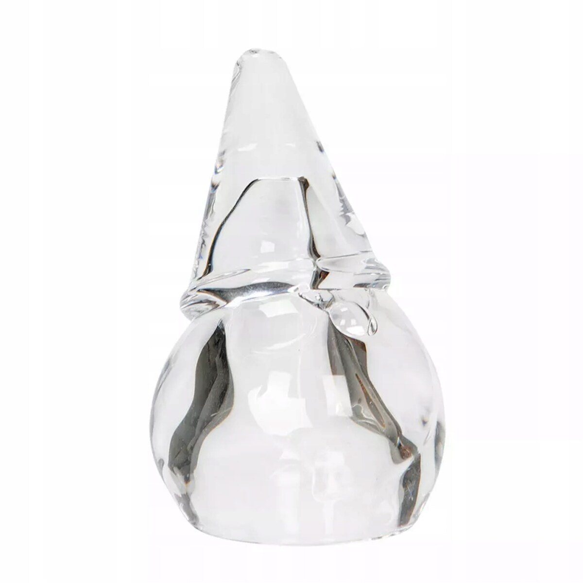 ŚWIĄTECZNA FIGURKA W KSZTAŁCIE MIKOŁAJA szklana przezroczysta wys. 9cm