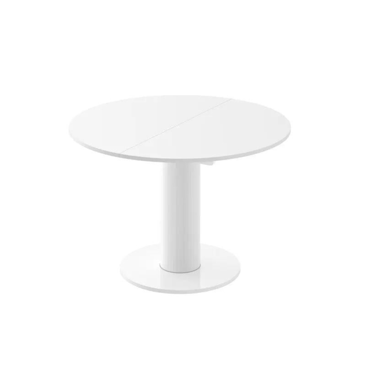 Stół rozkładany SOLO LUX 100(144)x100 biały połysk