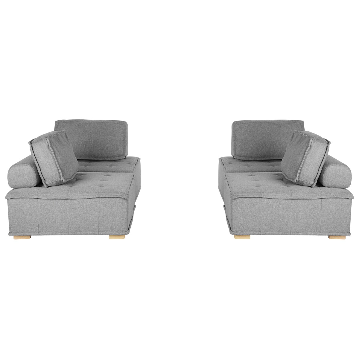 Modułowy komplet wypoczynkowy 4-osobowy szary TIBRO