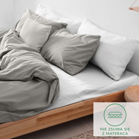Prześcieradło flanela z gumką 180x200 kolor biały