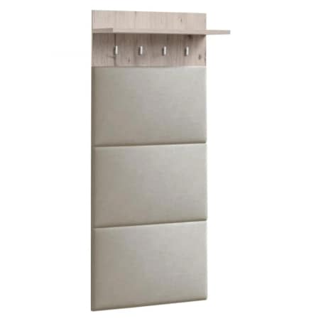 Wieszak tapicerowany do przedpokoju GUSTAVO dąb wellington/beżowy