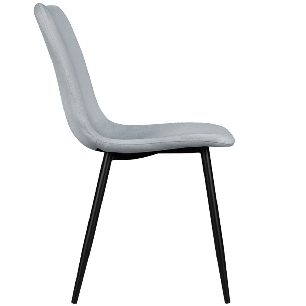 Krzesło tapicerowane welurowe klasyczne szare gładkie do salonu jadalni