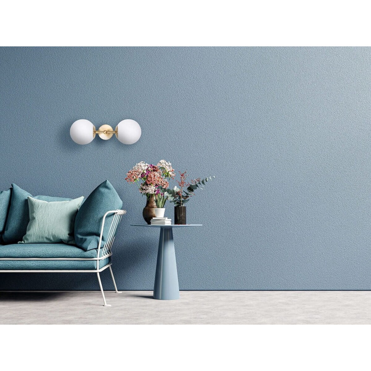 Loftowy kinkiet złoty DORADO LP-002/2W Transparent Light Prestige szklane kule balls