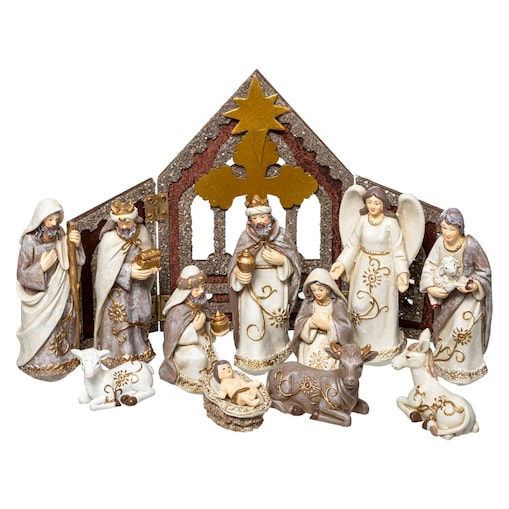 Szopka Boże Narodzenie, 11 figurek, 25 cm