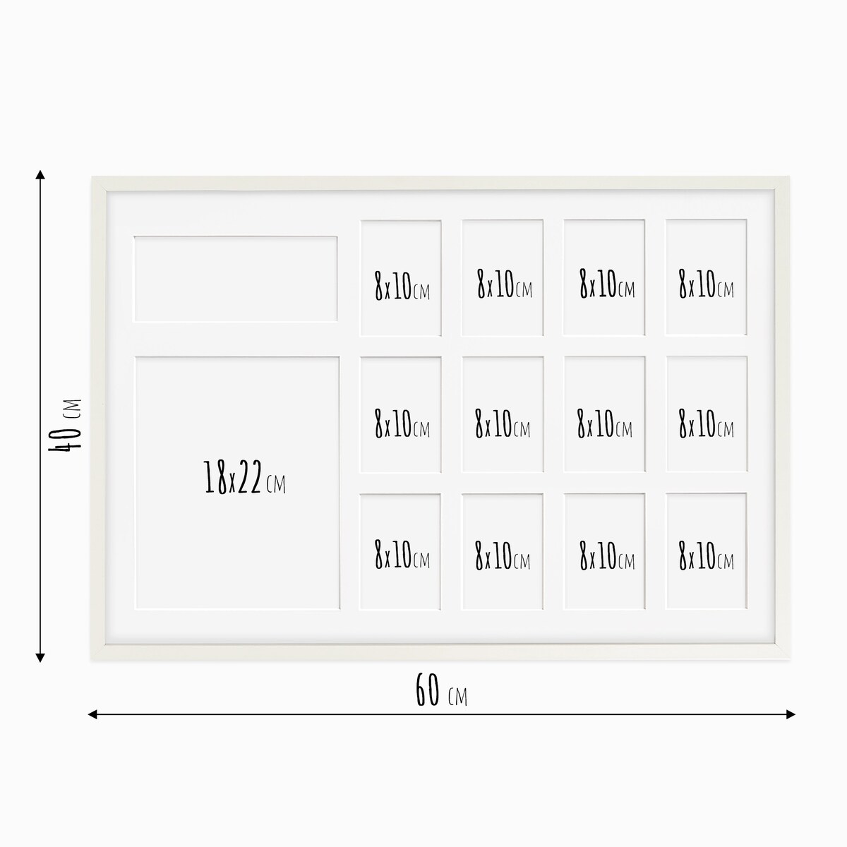Biała ramka na PIERWSZY ROCZEK dziecka - kolaż na 13 zdjęć My First Year