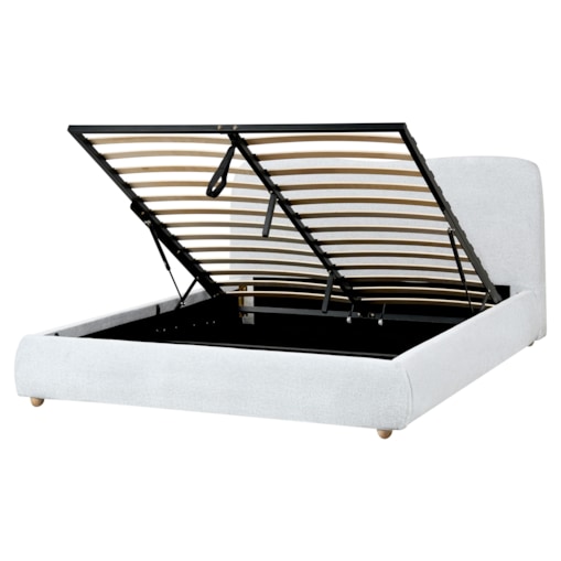 Łóżko z pojemnikiem BLAGNAC 160 x 200 cm Jasnoszary