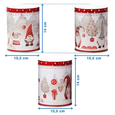 Puszka Na Ciastka Pierniki Herbatę Zestaw Świąteczne Boże Narodzenie Krasnale