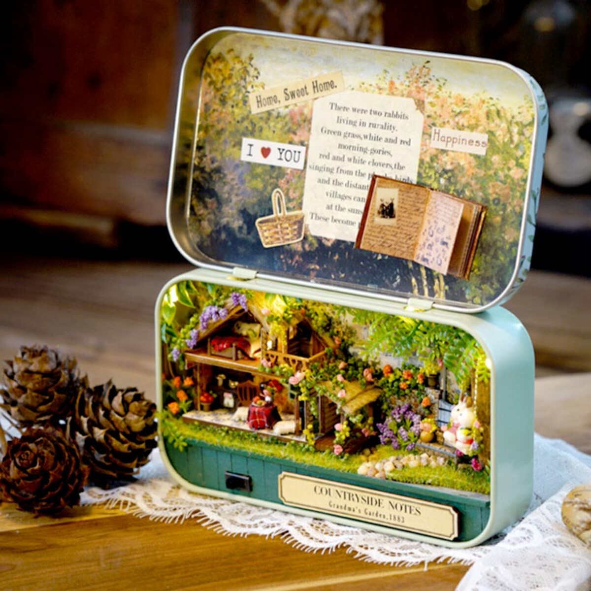 Miniaturowy domek DIY - Sielski zakątek