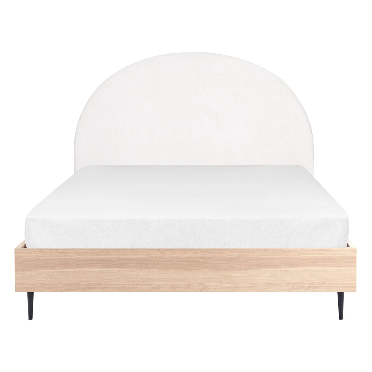 Łóżko tapicerowane 160 x 200 cm białe MILLAY